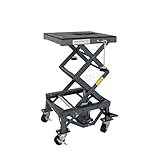 SwitZer Motorbike Hydraulic Scissor Lift with Wheels 136kg 300lbs MAX 870mm MAX 350mm MIN