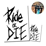 Ride or Die Sticker MTB Downhill Enduro Decal BMX Motocross Mountain Bike Frame Fun Car Slap Funny Helmet Laptop Fridge Toolbox JDM E-BIKE XC Dirt Jump Gravel Fat Bike Trails skateboard Laptop (White)