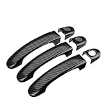 YUCKMZ Exterior Door Handle Cover Compatible with VW T5 T6 Transporter Caddy Van Car Door Handle Trim Carbon Fiber 6PCS