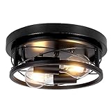 GIGGI Round Black Ceiling Light, 2-Way Ceiling Lights with E27 Flush Light Fittings Ceilings, Ceiling Lighting for Chandeliers Ceiling Light, Ceiling Lights Living Room, Bedroom, Hallway & Kitchen