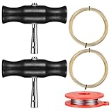 SHACHENH 5 Pcs Car Windshield Removal Tool, Windscreen Removal Tool Kit with Handle, Universal Car Windshield Kit, Inclu 3 Rolls Window Screen Cutting Wire