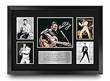 HWC Trading FR A3 Elvis Presley Musician The King Gifts Printed Signed Autograph Picture for Music Memorabilia Fans - A3 Framed