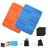 2PCS Folding Foam Sit Mat Thermally Insulated Folding Seat Pad Moisture-Proof Folding Seat Mat XPE Portable Waterproof Mat for Outdoor Camping Park Picnic Hiking Playground