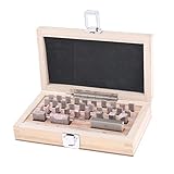 Generic 32pcs Individual Grade 2 Steel Slip Gauges Gauge Blocks with Wooden Box