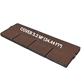 Premium Bitumen Roof Felt Shingles - 20 pcs / 34.44 ft² (3.2 m²), 39.37’’ x 13.39’’ (100cm x 34cm), Asphalt Roof Shingles for Shed - Weather Resistant & Heavy Duty Roofing Tiles - Brown Colour