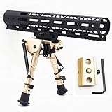 6,9'' Harris Bipod Tactical Rifle Accessories Stabilzer Heavy Duty Swivel Pivot with 20mm Adapter Rose Gold