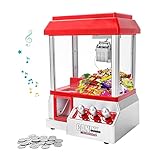 Trintion Mini Claw Candy/Sweet Grabber Machine for Kids Party Arcade Machine for Chocolate Small Toys Treats Claw Machine Game Prize Sweet Dispenser Grab Machine Coins Included (30.5cm x 22cm x 17cm)