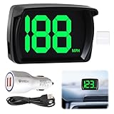 Eddrfy Digital GPS Speedometer Car HUD, Real-Time MPH Display, LED Large Font Speedometer with USB Plug & Play, Compatible with Car, Truck, SUV, Motorcycle, 3-Inch Screen, Clear & Accurate