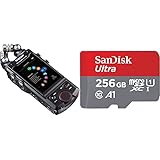 TASCAM Portacapture X8 - Portable 6+2-Track High-Resolution 32-bit float/192-kHz Recorder & SanDisk 256GB Ultra microSDXC 150MB/s+SD Adapter, Black
