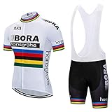 Cycling Jersey Bike Team World Champion Summer Bike Shirts Team Biking Clothing Bicycle Tights Short Sleeves Jacket - white - XL