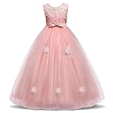 Discoball Girls Princess Dress Big Girls Evening Party Floor Length Dress Kids Bridesmaid Wedding Party Pageant Vintage Dresses