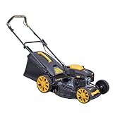 Petrol Engine Powered Lawnmower, Self Propelled, 200cc strong engine, 51cm cutting width, 4in1 functions, central cutting width setting