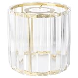 Crystal Lampshade Vintage Home Decor Globe Light Fixtures Glass Light Shade Vintage Lampshade Lamp Cylinder Crystal Wall Light Metal Golden Ceiling Light Cover Round