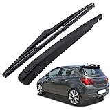 Effitnee Rear Wiper Arm Blade and Arm Set, Back Windscreen Wiper Assembly for Vauxhall Corsa E 2014-2019 Astra H 2004-2009