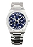 ny london Silver and Blue Chronographs Dials Men’s Metal Strap Analog Quartz