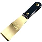 WEDO Brass Putty Knife 1.5"(32mm), Paint Scraper with Bakelite Handle, Wallpaper Scraper,Spackle Knife, Painters Knife, Drywall Knife, Length 8"(200mm),Scraper Tool for Scraping Drywall