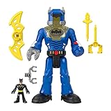 Imaginext DC Super Friends Batman Toys Insider & Exo Suit 12-Inch Robot with Lights & Sounds plus Figure for Ages 3+ Years, HGX98,Multi-color,Medium