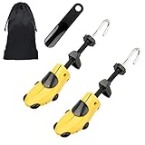 Halcent Professional Shoe Stretchers Pair of Two-Way Plastic Shoe Tree with Shoe Horn,Stretches Length and Width Shoe Stretcher for Women and Men