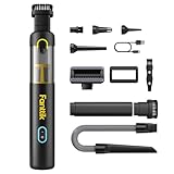 Fanttik Slim V8 Apex Car Vacuum, 4-in-1 Portable Mini Cordless Handheld Vacuum with 19000pa Suction Power, Type-C Charge, 2 Suction Modes, for Car, Office Desk, Keyboards (Black)