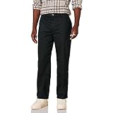 Amazon Essentials Men's Classic-Fit Wrinkle-Resistant Flat-Front Chino Trouser (Available in Big and Tall), Black, 34W / 30L