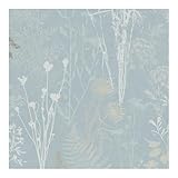 Superfresco Easy Duck Egg Metallic Organics Floral Wallpaper | Paste The Wall | Green Geometric | Eco-Friendly