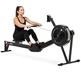 Branx Fitness RO-XL 1 Commercial Rowing Machine | 1–10 Air Resistance Levels | Ergonomic Seat & Handlebar | 330 LBS Capacity | App-Compatible Rower for Home & Gym | Foldable with Bluetooth Monitor.