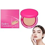 Peptide Balm Foundation, Balm Foundation for Mature Skin, Medium Buildable Coverage Powder, Age Defying Transfer Resistant, Moisturizing Smooths Texture, Brightening the Complexion (Natural #3)