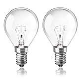 2 Pack Wax Warmer Bulbs, Dimmable Scentsy Light Bulbs for Warmers, 2700K Warm White, G45 E14 Small Edison Screw Bulb Replacement Bulb for Wax Melt Burner, Oven Lamp -1.77 * 3.0in/E14 Base