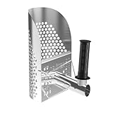 DR.ÖTEK Stainless Steel Sand Scoop for Metal Detecting, Heavy Duty Shovel Sand Sifter for Beach, Anti-rust Metal Detector Accessories, Flea Rake,Digging Tools for Sand Sifting and Treasure Hunting