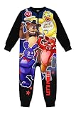 FIVE NIGHTS AT FREDDY'S Boys Fleece Sleepsuit FNAF Childrens Kids Onesie (8-9 Years) Black