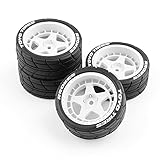 LICHIFIT 4pcs/1set Drift Wheel Hub Tire RC Tyres for HPI for KYOSHO for Tamiya 1:10WRC TT02 XV01 RC Car Modification Upgrade Parts