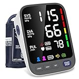 Medical Blood Pressure Monitors, Upper Arm Large Cuff Blood Pressure Machine for Home Use, Super Large 6.4” LED Display | 2 * 120 Sets Memory | Heart Rate Monitor
