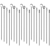 20 Pack Cocktail Sticks Stainless Steel Fruit Picks Set Reusable Drinks Martini Skewers Metal Toothpicks Drink Decorations Accessories for Party Barbeque Appetizers Hamburger