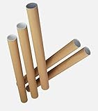 5 x Heavy Duty A3/A4 Postal Tubes - Size 330mm x 50mm with End Caps | Reusable Shipping & Mailing Tubes - Ideal for Posters, Art, Documents, and Blueprints