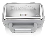 Breville DuraCeramic Waffle Maker | Non-Stick and Easy Clean Waffle Iron with Deep-Fill Removable Plates | White and Stainless Steel [VST072]