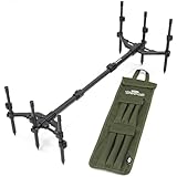 NGT 3 Rod Pod Fishing Adjustable "Tri Pod" with Carry Case Carp Fishing Pod