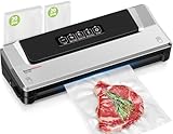 Bonsenkitchen Vacuum Sealer with 40 Vacuum Bags, Fast-Compact Vacuum Sealer Machine for Sous Vide Cooking and Food Stay Fresh up to 6x Longer (Silver)