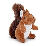 Zappi Co Squirrel Plush Toy (15cm) -100% Recycled Eco-Friendly Soft Cuddly Stuffed Animal for Newborn, Baby, Infant