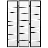 HOMCOM 3 Panel Room Divider, Wooden Folding Privacy Screen, Freestanding Wall Partition Separator for Bedroom, White