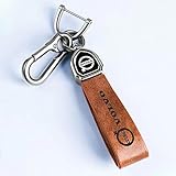 TW PREMIER Car Metal Keyring, for Volvo Leather key chain Family Present Men and Women Accessory with Auto Logo,A