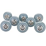 G Decor Blue-Grey Crackle Handmade Design Round Ceramic Door Knobs, Vintage, Shabby Chic, Interior Furniture, Cabinet Wardrobe Cupboard Drawers Pulls Handles (8-Pack)