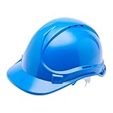 Blackrock Blue Hard Hat, Safety Helmet, For Construction, Mens Womens Unisex, Work Hats, Builder, One Size Adjustable Head Strap, HDPE Protection, UK/EU 2016/425 EN937:2012+A1:2012