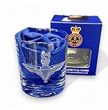 The Parachute Regiment 10oz Engraved Tumbler Glass with para Cap Badge.