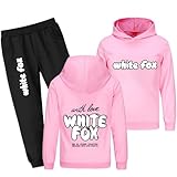 Unisex Kids Tracksuit Pink purple Hoodie and Pants 2 Pcs Clothing Ages 2-13 Years（Pink-150cm）