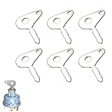 6 PCS Universal Ignition Keys Spare Switch Universal Key Massey Ferguson For Lucas Ignition Switch Compatible with Tractors Agricultural Ford Heavy Equipment(Lucas T250 Bomag Excavators)