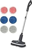AirCraft Home PowerGlide, Cordless Rechargeable Hard Floor Cleaner, Polisher & Scrubbing Bundle with 6 Pads (2 Cleaning, 2 Polishing & 2 Scrubbing Pads) Perfect for Wood, Tile, Marble, Vinyl
