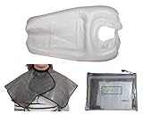 Inflatable Hair Washing Tray with Protective Cape and Storage Bag, Portable Shampoo Bowl Sink in Bed or on Wheelchair for Handicapped, Pregnant or Seniors for Hair, Washing Dyes Cuts