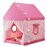 Playhouse for Kids, Play house for kids outdoors & indoors, Soft Ventilated Spacious & Easy Setup, for Little Princes and Princesses (Pink)