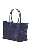 Borse in Pelle Handbag Cabas-Serpent, Dark Blue