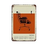 KJUFE Mad Men Eames Chair TV Show Poster Tin Sign Vintage Metal Pub Club Cafe Bar Home Wall Art Decoration Poster Retro 8x12inch(20x30cm)